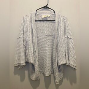 Maeve By Anthropologie Waffle Knit Cardigan Light Gray Women's Size X-Small EUC